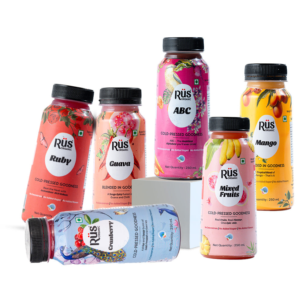 Rus Organic – Vibrant 6 Pack (250ml x 6) | No Added Sugar | No Artificial Flavours