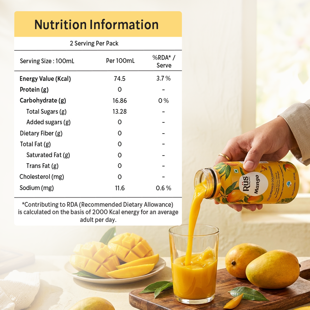 Organic Mango Juice | Pack of 4 x 250ml