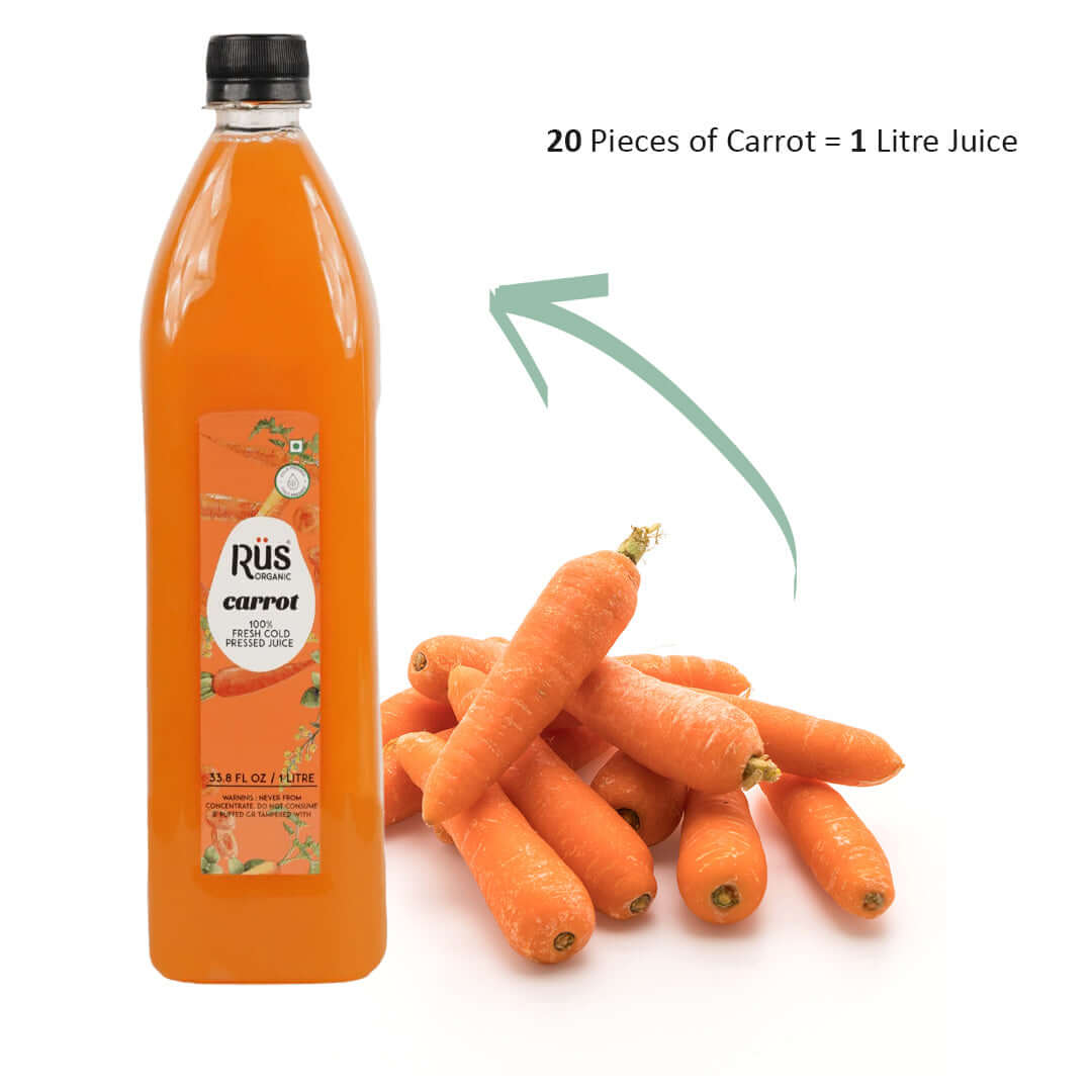 Fresh carrot juice cold pressed 